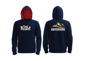 Navy Hoddi-Time Travel Navy Hoddi-Time Travel